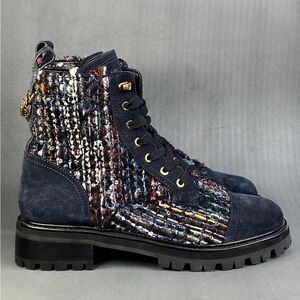 KURT GEIGER Women's Kensington Lace Up Combat Boots   Shoes size 7.5 (38)
